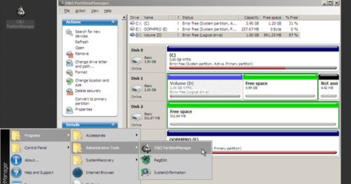 O&O; Partition Manager Professional Edition