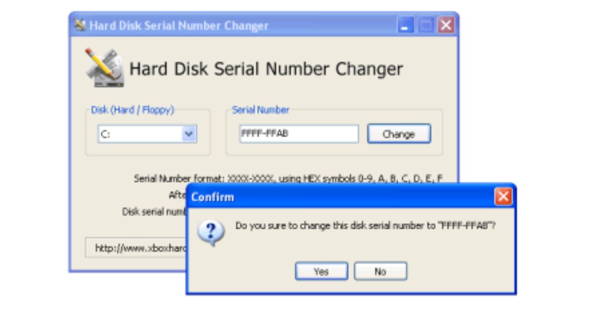 Hard Disk Serial Number Changer