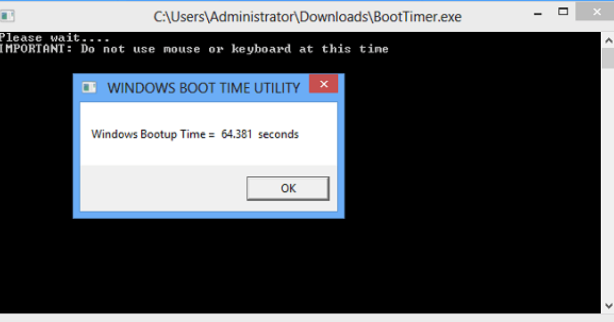 Windows Boot Timer 